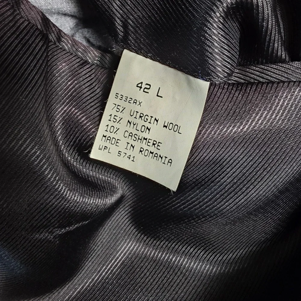 Oscar de la Renta Blazer Mens 42L Wool Cashmere Black Tailored Sport Coat Luxury